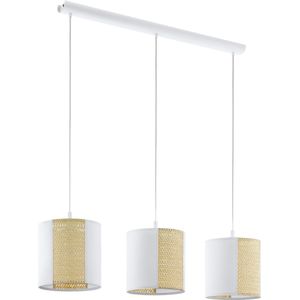 EGLO Arnhem Hanglamp - E27 - 102 cm - Hout - Wit/Bruin