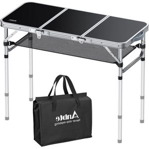 Opvouwbare campingtafel - 90 cm - draagbaar - aluminium
