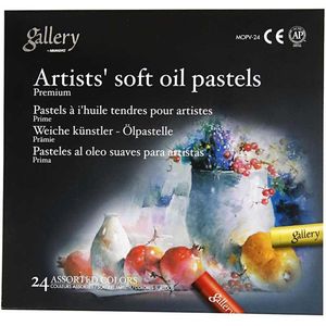 Gallery Oliepastel Premium, L: 7 cm, dikte 10 mm, diverse kleuren, 24 stuk/ 1 doos