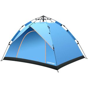 Campfest - Tent - Koepeltent - Pop-up tent - 2-3 persoons - Kamperen - Festival camping - 210 x 200 x 135 cm - blauw