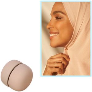 Hoofddoek Magneet - Magneetbroche - Magnetische Broche - Magneet Broche - Sjaal - Hijab - Abaya - 12mm - Mat Beige