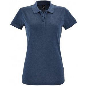 SOLS Dames/dames Perfect Pique Poloshirt met korte mouwen (Heide Denim)
