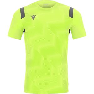 Macron Rodders Shirt Korte Mouw Heren - Fluogeel / Antraciet | Maat: S