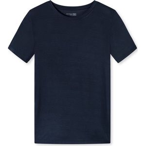 SCHIESSER Mix+Relax T-shirt - dames shirt korte mouwen modal blauw - Maat: 36