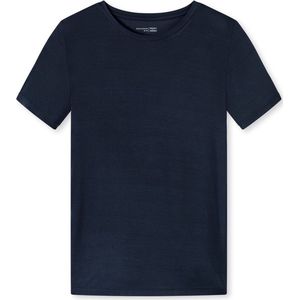 SCHIESSER Mix+Relax T-shirt - dames shirt korte mouwen modal blauw - Maat: 38