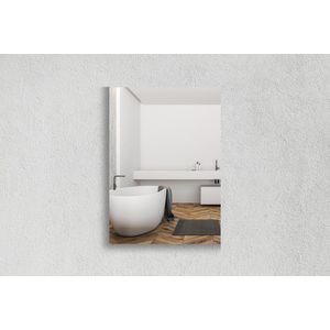 Rechthoekige Spiegel - Badkamerspiegel - Verzilverd - 40 X 50 cm - Dikte: 4 mm - In Nederland Geproduceerd - Incl. Spiegellijm - Top Kwaliteit Wandspiegel Zonder Lijst