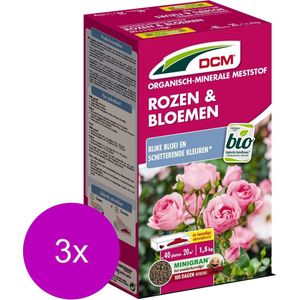 Dcm Meststof Rozen & Bloemen - Siertuinmeststoffen - 3 x 1.5 kg