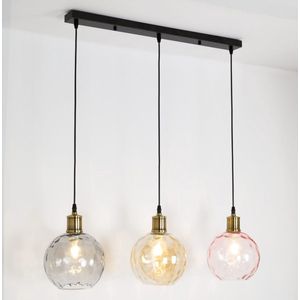 Hanglamp Lotte - 3 lichts - bolling detail - 3 kleuren - woonkamer - eetkamer