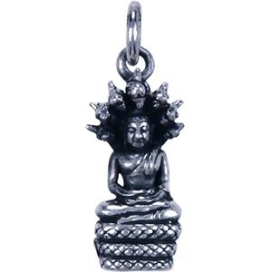 Zilveren Boeddha ketting hanger - geboortedag Zaterdag