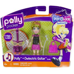 Polly Pocket Pop N Lock Fashions - Polly + Cutant Owlectric Guitar 2009 Vintage
