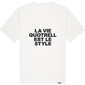 Quotrell - LA VIE T-SHIRT - WHITE/BLACK - L