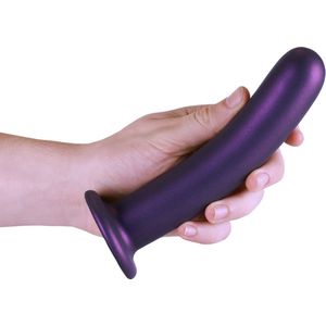 Shots - Ouch! OU821MPU - Smooth G-Spot Dildo - 7'' / 17 cm - Metallic Purple