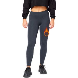 Bellivalini Dames Thermische Legging - Sport - Vrijetijdsbroek - Lang - Sporbroek - BLV-BLV50-320-LE - Grafiet - S