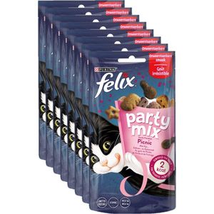8x Felix Party Mix - Picnic Mix - Kattensnacks - 60g