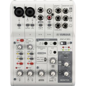 Yamaha AG06MK2W - Live streaming mixer, wit
