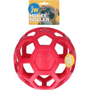 JW HOL-EE ROLLER – Hondenspeeltje - Hondenspeelgoed - Hondenbal - XL - Ø 19 cm - Natuurrubber - Rood