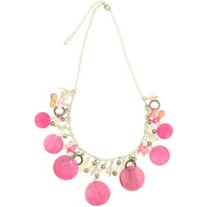 Behave Ketting met roze schelpen hangers 50 cm