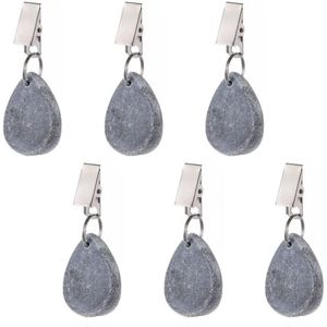 VIVIIHOO tafelkleedgewichten zwaar | 6 stuks | tafelkleedgewichtset tafelkleedhanger zwaar buiten zwaar tafelkleedgewichtclips grijs marmeren tafelkleedgewicht voor buitenfamilie