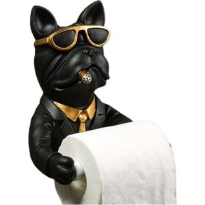 Decoratieve WC Rol houder Coole Gangster Hond - WCRol - WC - Toilet - Toiletpapier - Houder - Rol