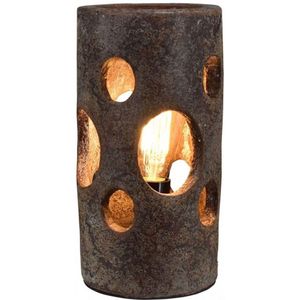 Ronde tafellamp Olivier vintage | 1 lichts | beige / creme | keramiek | Ø 15 cm | 30 cm hoog | modern design