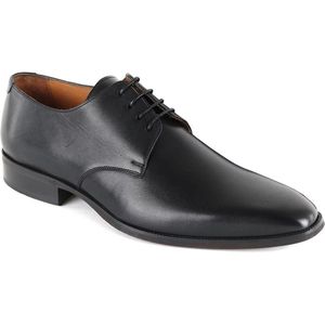 Suitable Leren Derby Herenschoen Zwart - Maat 43 - Heren - Nette schoenen