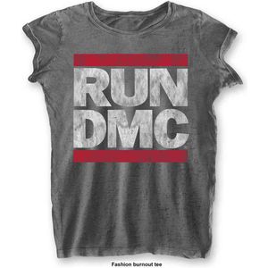 Run DMC - DMC Logo Dames T-shirt - 2XL - Grijs