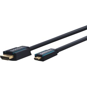 ClickTronic 2m Micro-HDMI Adapter HDMI kabel HDMI Type D (Micro) HDMI Type A (Standaard) Blauw