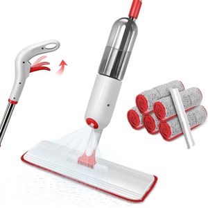 Microvezelspray Dweil met 5 Wasbare Pads en 500 ml Spuitfles voor Vloeren