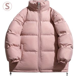 Nivard Winterjas Voor Dames - Faux Fur Bontkraag - Parka - Jas - Winter - Volwassen - Roze - Maat S