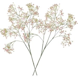 3x stuks kunstbloemen Gipskruid/Gypsophila takken roze 95 cm - Kunstplanten en steelbloemen