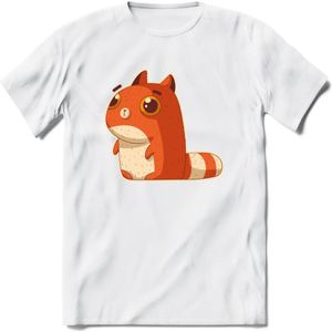 Schattige katten hypnose T-Shirt Grappig | Dieren poes Kleding Kado Heren / Dames | Animal Skateboard Cadeau shirt - Wit - M