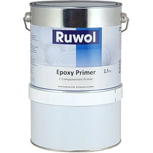 Ruwol 2K Epoxy Primer 2,5 kg - Primer voor Beton, Steen, Metaal en Hout - 2 Componenten - Als primer voor Epoxy Coating