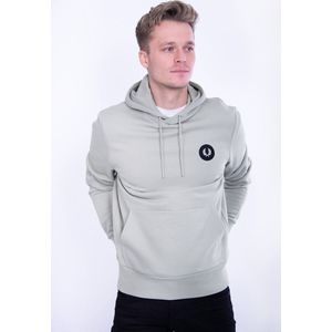 Fred Perry Laurel Badge Hooded Sweatshirt - Groen - S