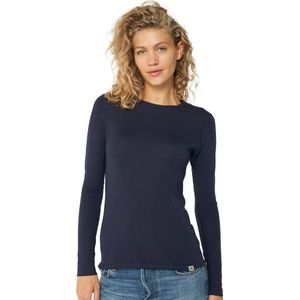 DANISH ENDURANCE Thermo Shirt met Lange Mouwen voor Dames - van Merino Wol - Donker Marineblauw - XL