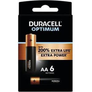 Duracell Optimum Alkaline AA batterijen - 6 stuks