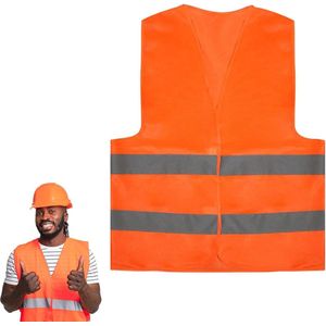 Reflecterend werkvest voor dames en heren met reflecterende strepen - voor gebouwen