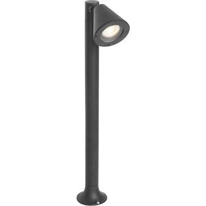 QAZQA Ciara - Moderne Staande Buitenlamp - Staande Lamp Voor Buiten - 1 Lichts - H 60 cm - Zwart