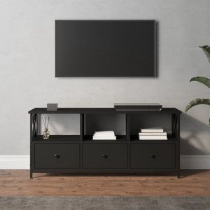 vidaXL-Tv-meubel-102x33x45-cm-bewerkt-hout-en-ijzer-zwart