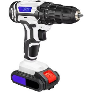 Accuboormachine en Slagschroevendraaierset Deluxe - 2x 1500mAh Li-ionbatterijen - Variabele Snelheid - 25+1 Koppelinstelling - 21V