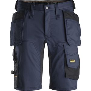 Snickers 6141 AllroundWork, Stretch Korte Broek met Holsterzakken - Donker Blauw/Zwart - 64