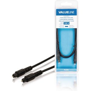 Valueline VLAB25000B10 Toslink Digitale Audiokabel Toslink Mannelijk - Toslink Mannelijk 1,00 M Zwart