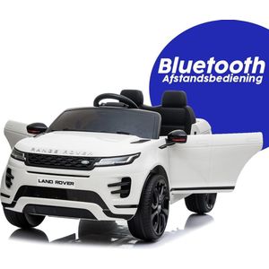 Range Rover Evoque Kinder Accu Auto met bluetooth 12V 2.4G afstandbediening, 1 persoons wit Ruberband