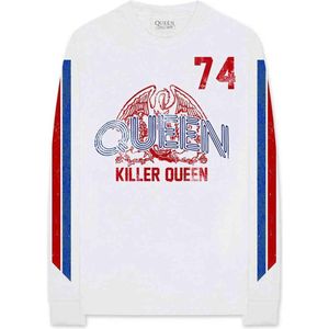 Queen - Killer Queen '74 Stripes Longsleeve shirt - 2XL - Wit