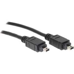 FireWire 400 kabel met 4-pins - 4-pins connectoren / zwart - 3 meter