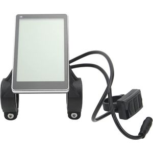 LCD-scherm voor Elektrische Fietsen 6-pins M5 318 Mm en 222 Mm Installatiediameter - Multifunctionele Fietscomputer met Waterdichte Connector voor Elektrische Scooter