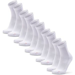 DANISH ENDURANCE Korte Sport Sokken - Lichte Compressie - Anti Blaren - 5-paar - Wit - Maat 43-47