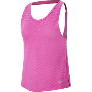Nike Miler Tank Breathe Sporttop Dames - Active Fuchsia/(Reflective Silv) - Maat M