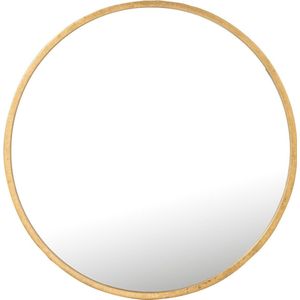 J-Line Spiegel Mona Rond Ijzer/Glas Goud Medium