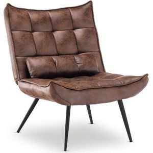 MCombo® Fauteuil - Fauteuil Relax - Fauteuils - Fauteuil Leer - Bruin - Fateuil - Stoel - Stoelen - Woonkamer Stoelen