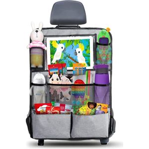 Rugleuningbeschermer en organizer voor de auto, waterdicht en onderhoudsvriendelijk, Oxford-doek, autostoelorganizer, achterbankorganizer met veel opbergruimte, rugleuningbescherming voor